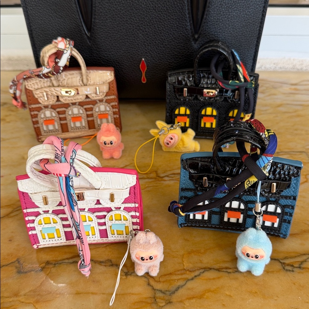 Bag charm or key, EarPod case with baby labubu charm new
